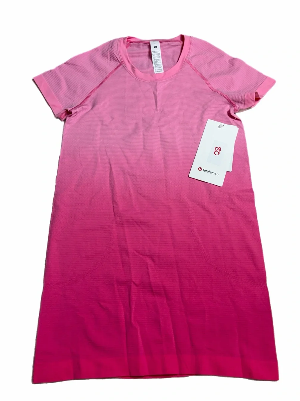 NWT Lululemon Swiftly Tech Short-Sleeve Shirt 2.0 (Ombre Dye Strawberry Wash) 4